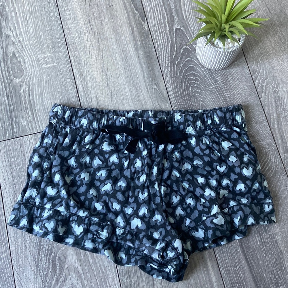 Leopard Heart Jammie Shorts